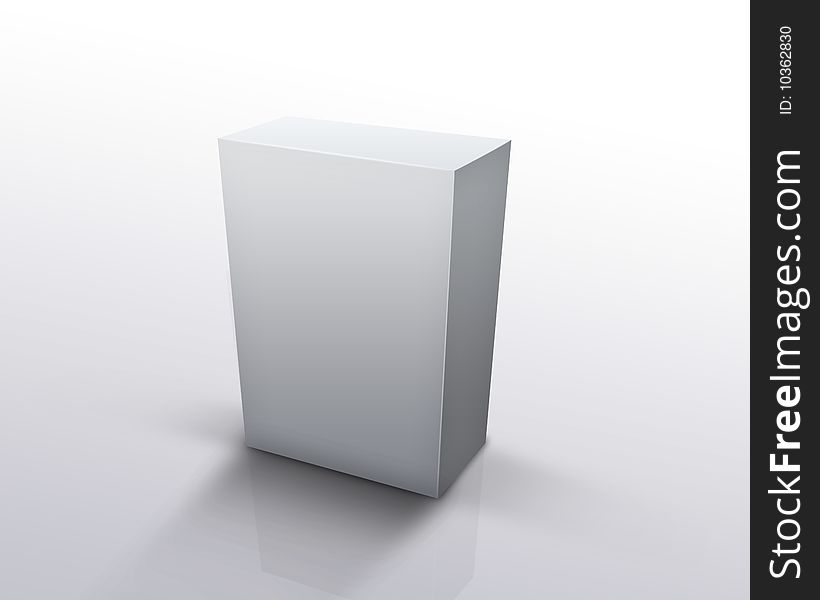 Beautiful Gray box isolated on white background
