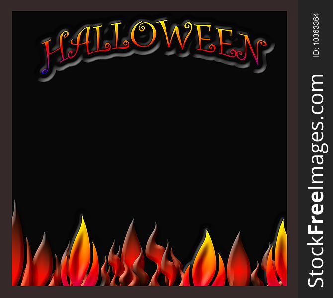 Halloween Flaming Poster