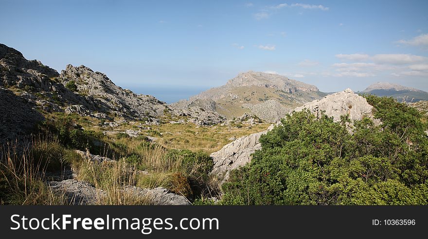 Landscape on road from Pollenca to Soller. Majorca. Landscape on road from Pollenca to Soller. Majorca