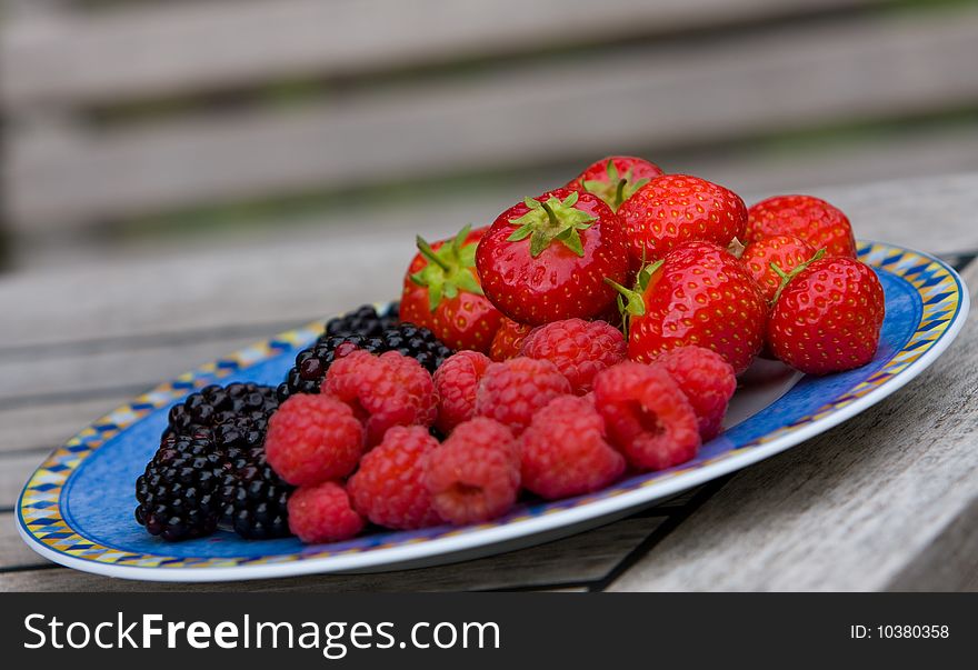 Strawberries & Raspberries Food