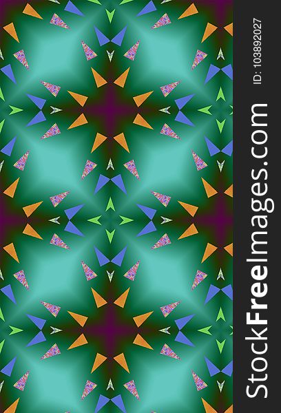 A background of textured rotating triangles in yellow, pink and blue with brown geometric shapes over a green delightful illuminating background. background for mobile devices. A background of textured rotating triangles in yellow, pink and blue with brown geometric shapes over a green delightful illuminating background. background for mobile devices.