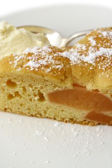 Quince Batter Cake: Macro Tall View Stock Images Quince Batter Cake: Macro Tall View Stock Images