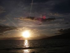 Ocean Sunset Or Sunrise Royalty Free Stock Photo