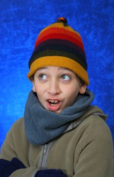 Boy Having Fun In Winter Royalty Free Stock Image Boy Having Fun In Winter Royalty Free Stock Image