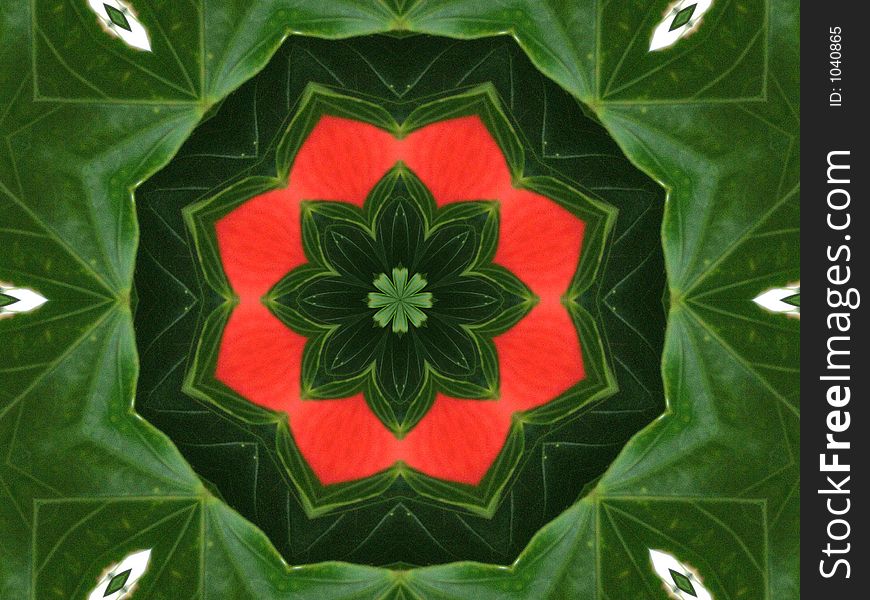 Red and Green Pinwheel