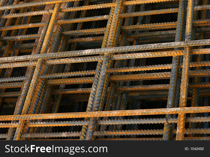 Steel grid, construction reinforcement. Steel grid, construction reinforcement