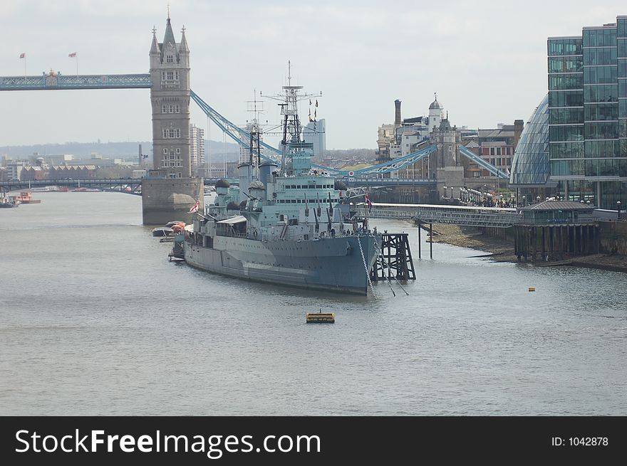 HMS Belfast Battleship Color