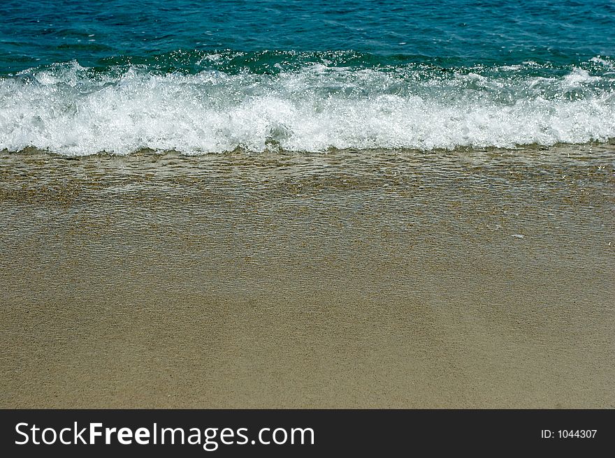 Coast of a beach, foam. Coast of a beach, foam