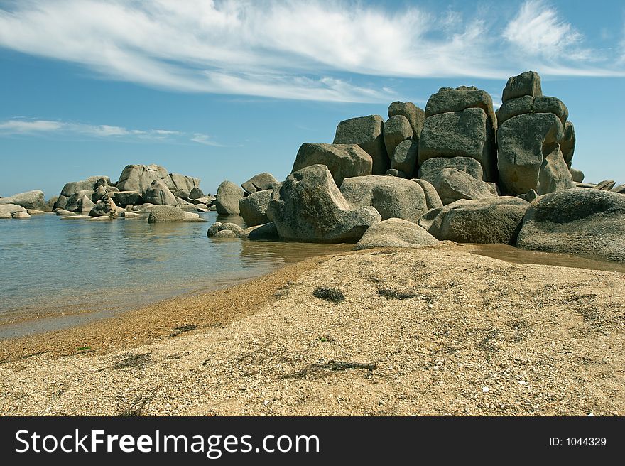 Stones at coast of the Japanese sea. Stones at coast of the Japanese sea