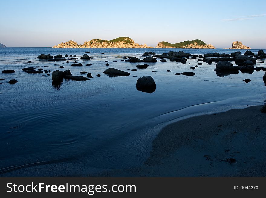 Stones at coast of the Japanese sea. Stones at coast of the Japanese sea