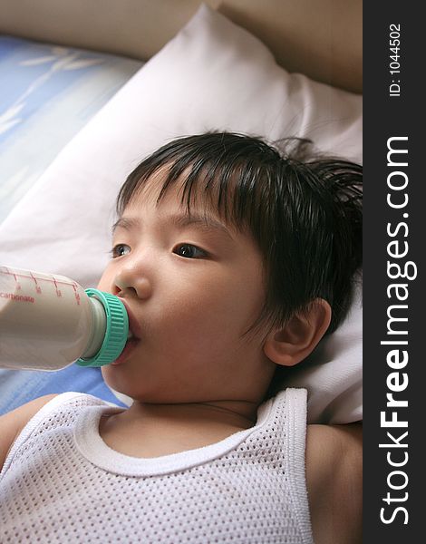 Boy Drinking Milk