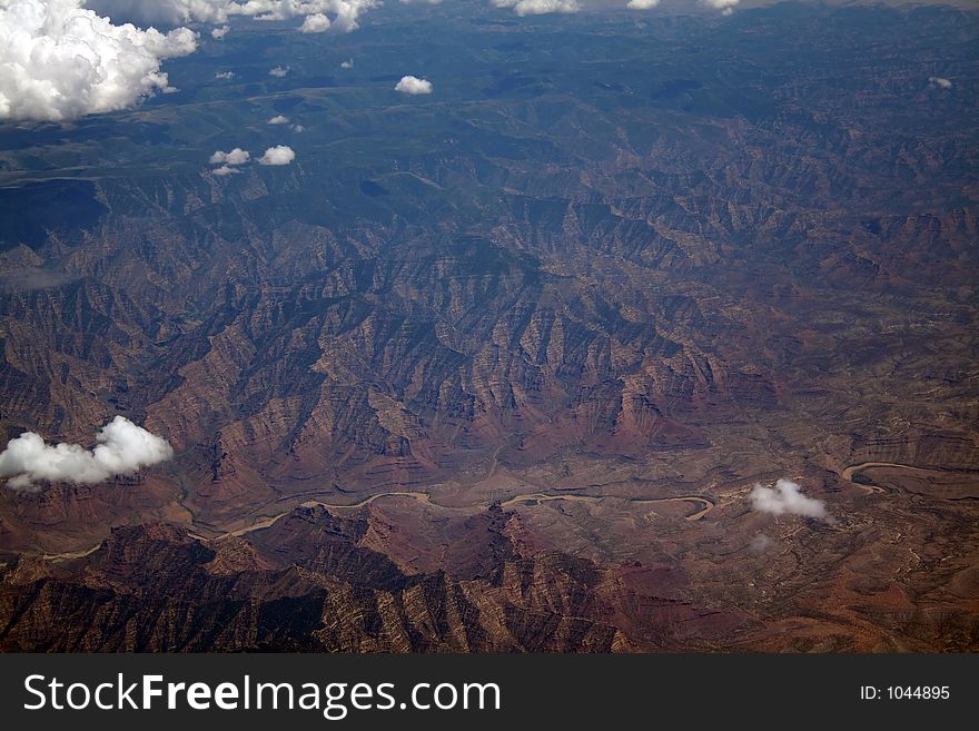 Canyon valley aerial view