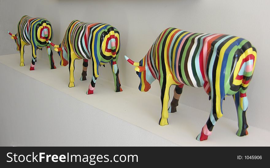 Cows in new colours. Cows in new colours