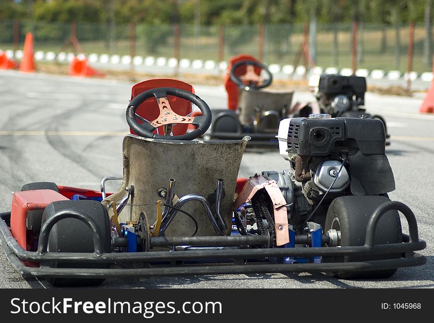 Karts at circuit