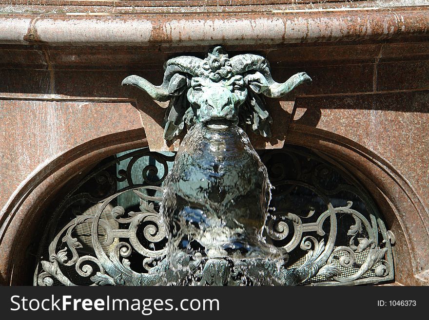 Fountain at Hamburg city hall