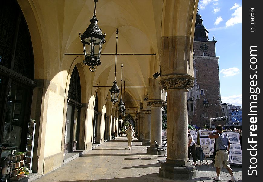 Sukiennice - arcaded cloth hall in Krakow. Sukiennice - arcaded cloth hall in Krakow