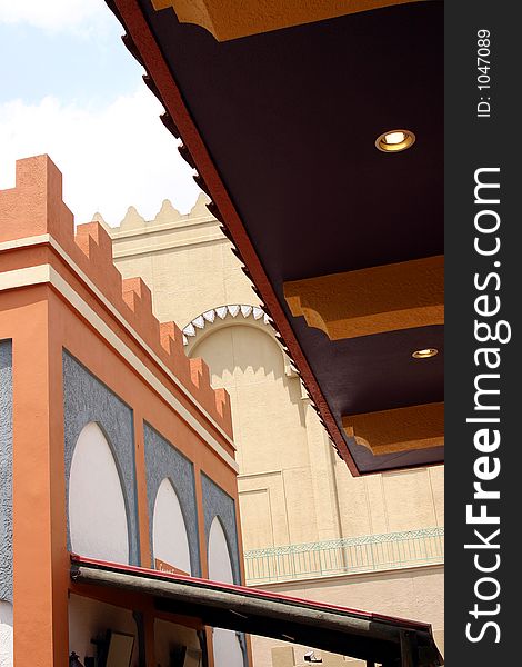Moroccan-style buildings from Busch Gardens in Tampa, Florida