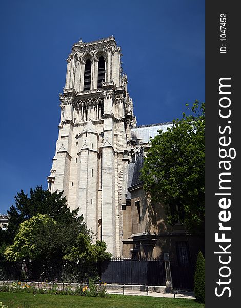 Paris Cathedral towers, france