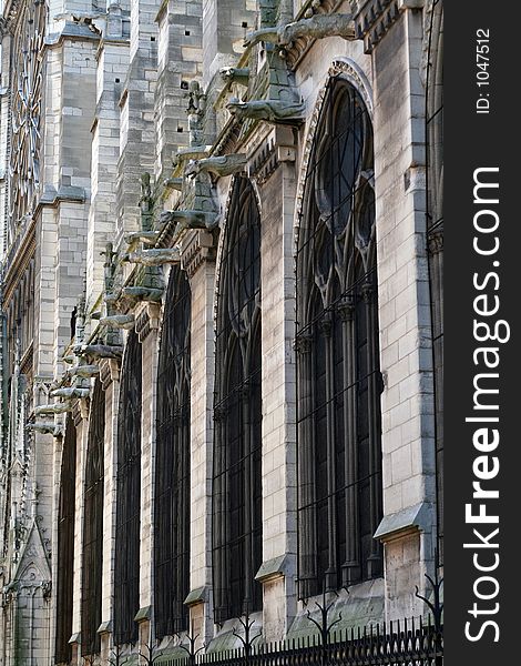 Cathedral windows detail, Notre dame, Paris