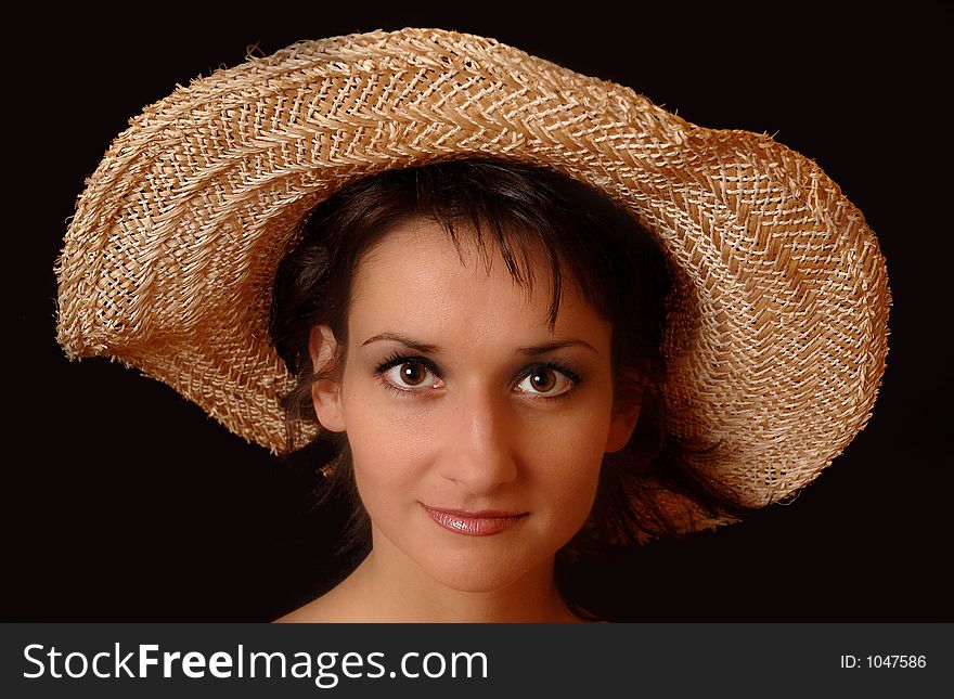 Lady in a straw hat