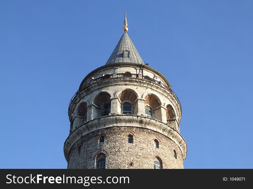 Historical observation tower in istanbul . Historical observation tower in istanbul