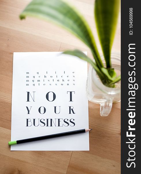 Not Your Business Print Poster