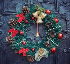 Wreath Salad For Christmas Stock Image Wreath Salad For Christmas Stock Image