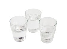 Three Glasses Of Water Royalty Free Stock Photo