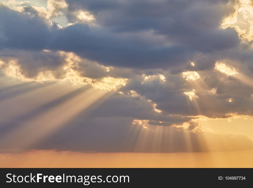 bright sunset sky background