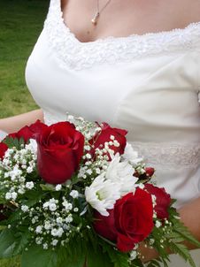 Wedding Bouquet And Bride S Bust Stock Photos Wedding Bouquet And Bride S Bust Stock Photos