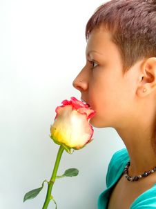 Girl With Rose Royalty Free Stock Images