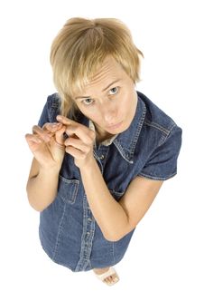 Woman Shows Innocence Stock Images Woman Shows Innocence Stock Images