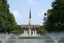 Chapel With Fountains Stock Photo Chapel With Fountains Stock Photo