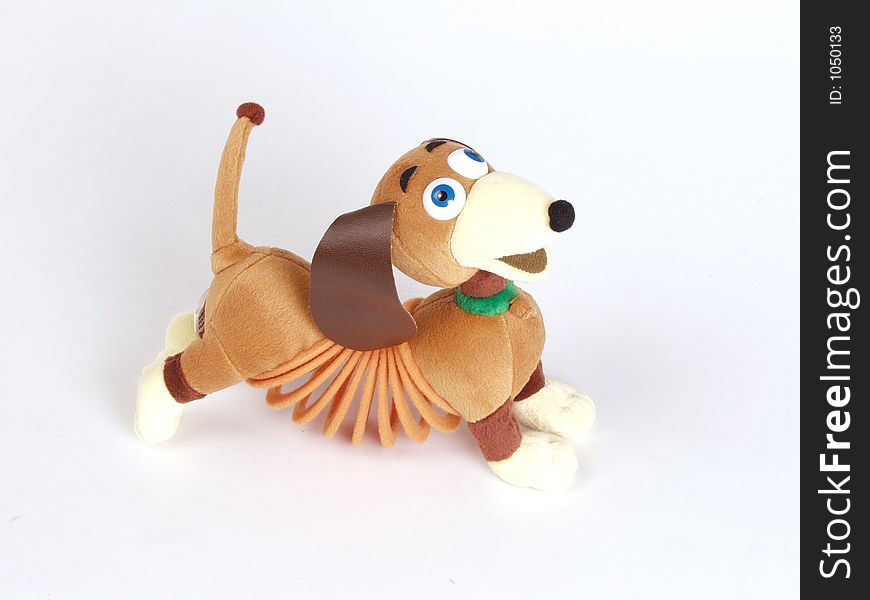 A small doggy toy on the white background