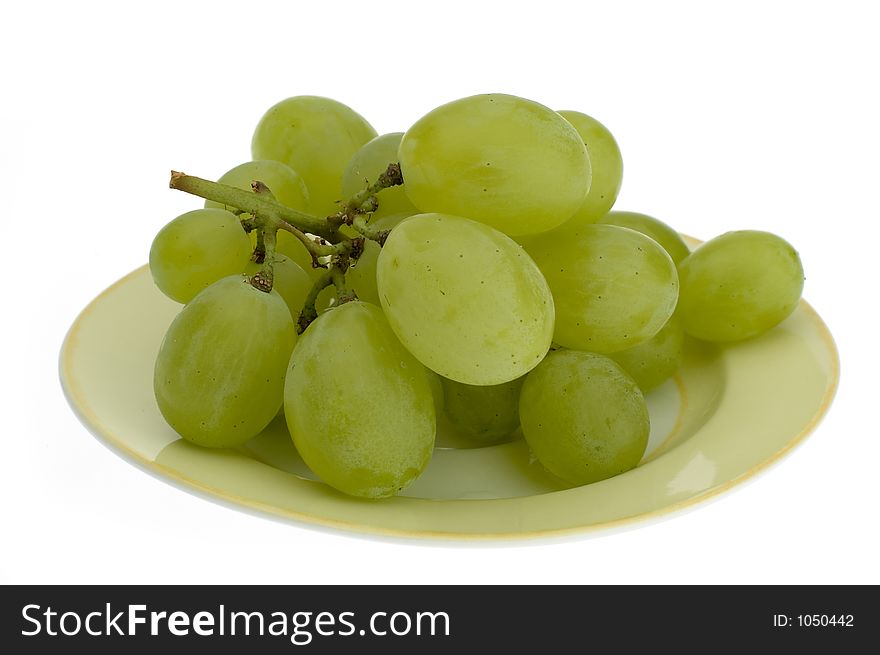 Grapes on plate. Grapes on plate