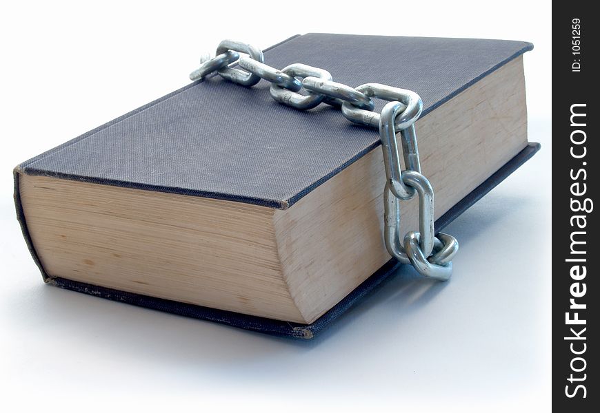 Book with chain. Book with chain