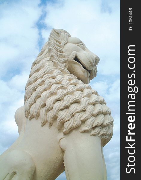 Japanese Guard Lion. Japanese Pagoda Milton Keynes, England, United KIngdom.