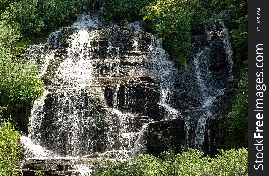 Cascading Slatestone Brook Falls (aka Whitmore Falls), Sunderland, Massachusetts. Cascading Slatestone Brook Falls (aka Whitmore Falls), Sunderland, Massachusetts