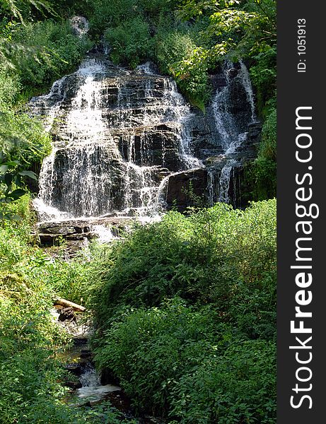 Cascading Slatestone Brook Falls (aka Whitmore Falls), Sunderland, Massachusetts. Cascading Slatestone Brook Falls (aka Whitmore Falls), Sunderland, Massachusetts