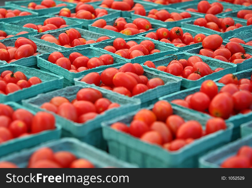 Tomatoes at market. Tomatoes at market