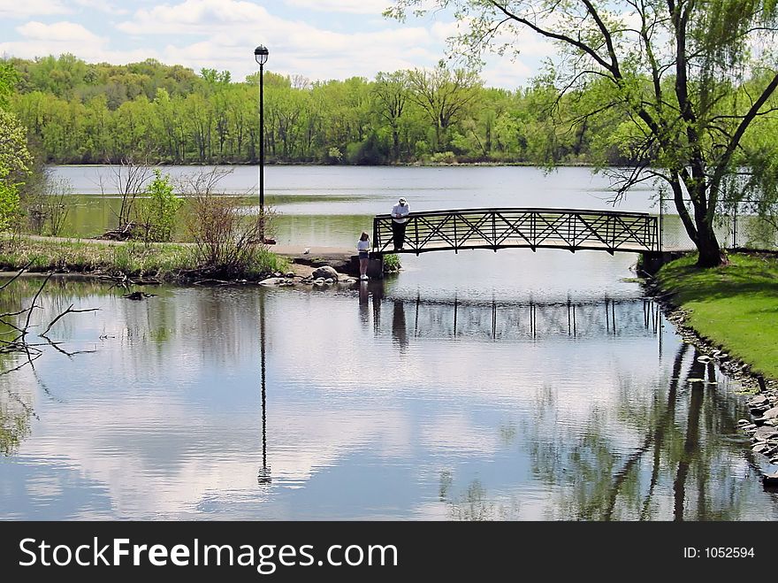 Fishing on Bridge