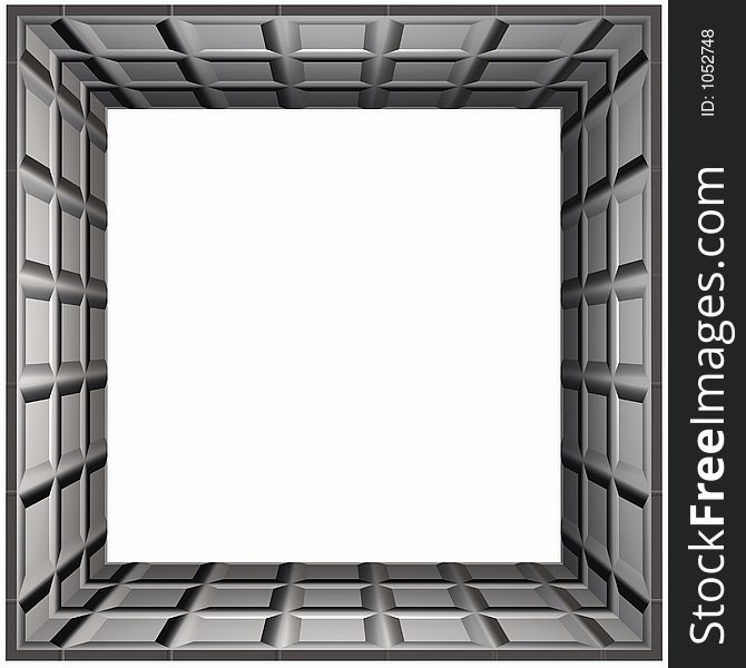 3D Box Frame Waffle Pattern