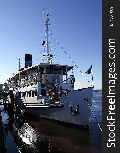 The cruiseship Sagafjord in Roskilde, Denmark. The cruiseship Sagafjord in Roskilde, Denmark