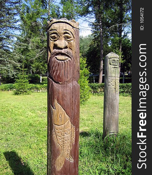 Wooden idols