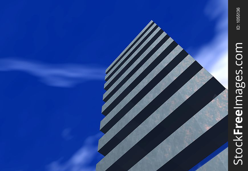 A digitally created skyscraper. A digitally created skyscraper.