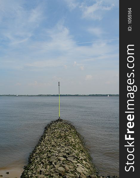 Embankment at Elbe River, Germany