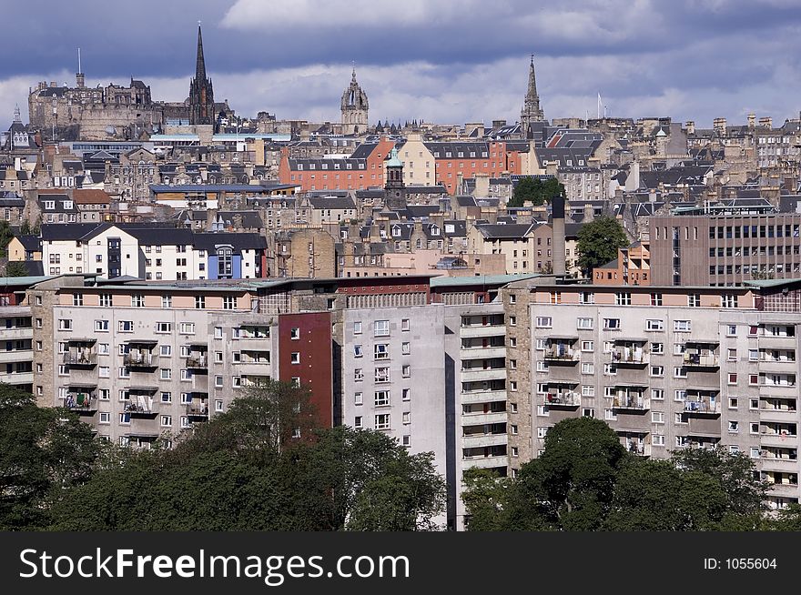 A view of Edinburgh from Scarborough Craggs