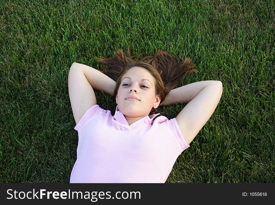 Laying in the grass