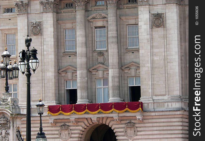 Buckingham Palace balcony.