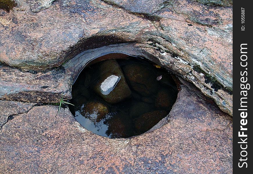 Rock shaped impression of a human eye. Rock shaped impression of a human eye